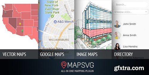 CodeCanyon - MapSVG v5.8.2 - the last WordPress map plugin you'll ever need: Interactive Vector / Image / Google Maps - 2547255