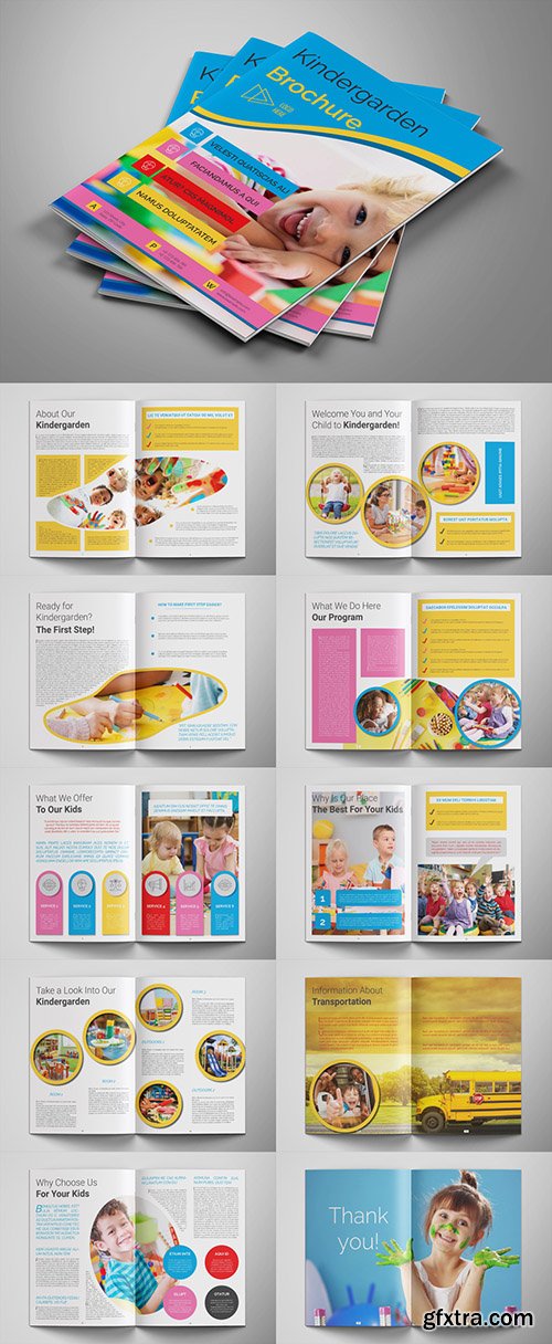 School Brochure Layout with Colofrul Accents 285717681