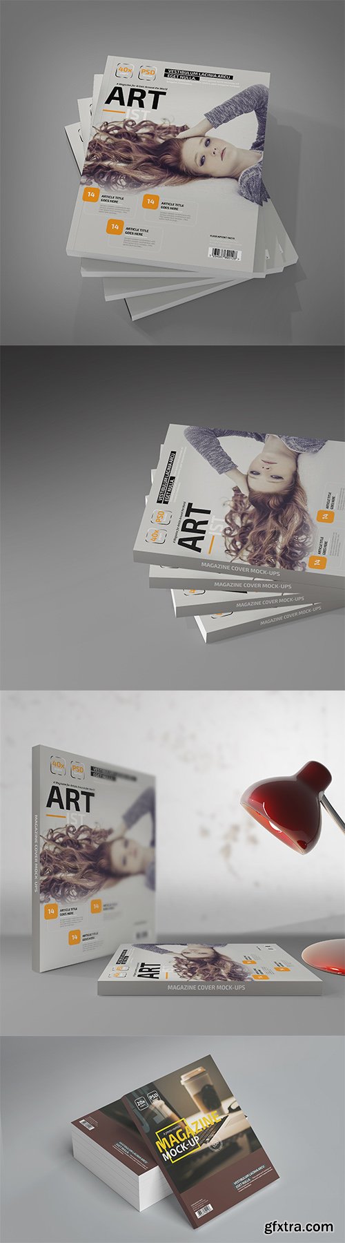 Photo Realistic Magazine Mockup Set