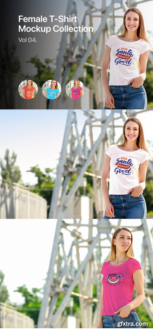 Female T-Shirt Mockup Collection