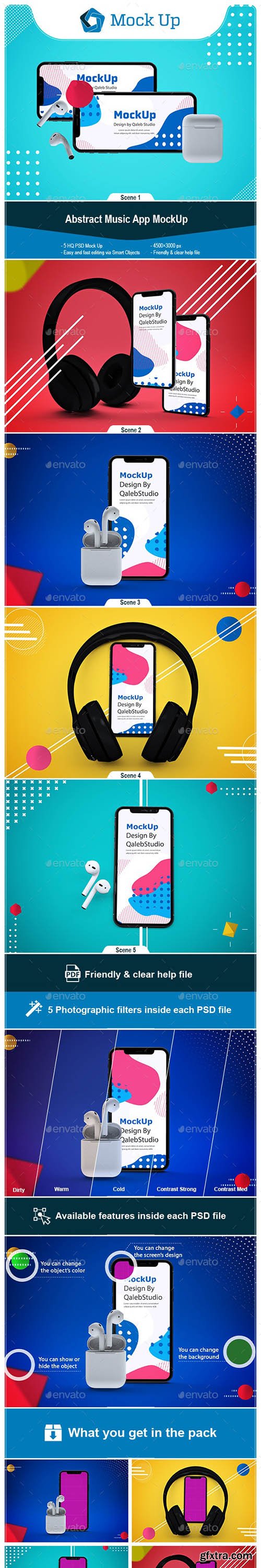 GraphicRiver - Abstract Music App MockUp 24682030