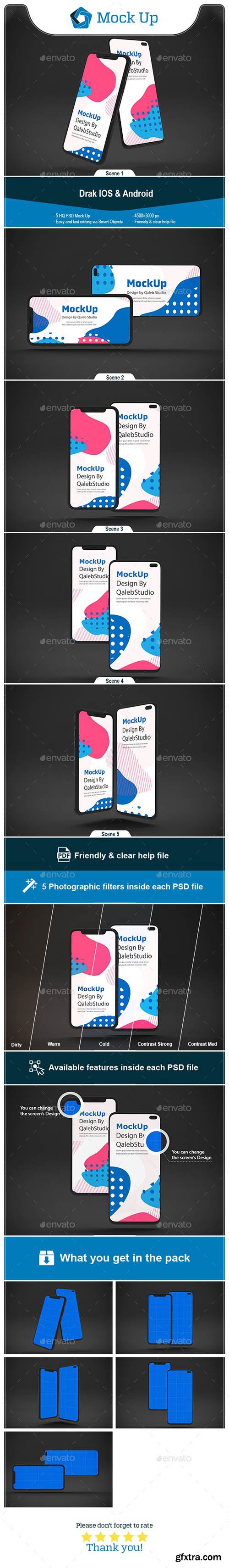 GraphicRiver - Dark IOS & Android MockUp 24682034