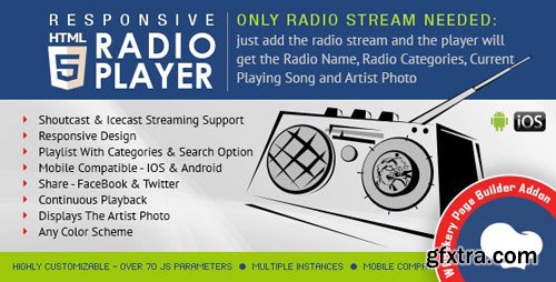 CodeCanyon - Visual Composer Addon - HTML5 Radio Player for WPBakery Page Builder v1.8.1 - 12403103