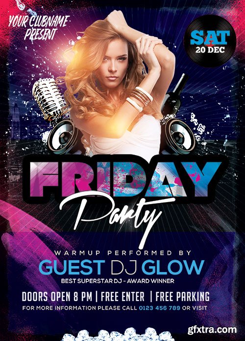 Night Club Party Flyer Design PSD