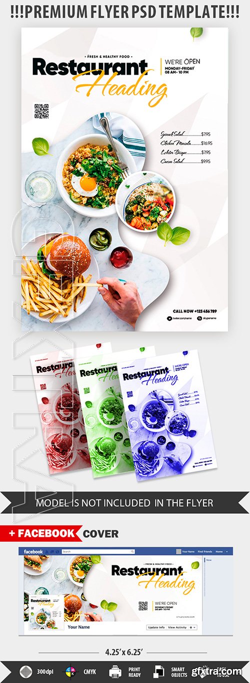 Restaurant PSD Flyer Template