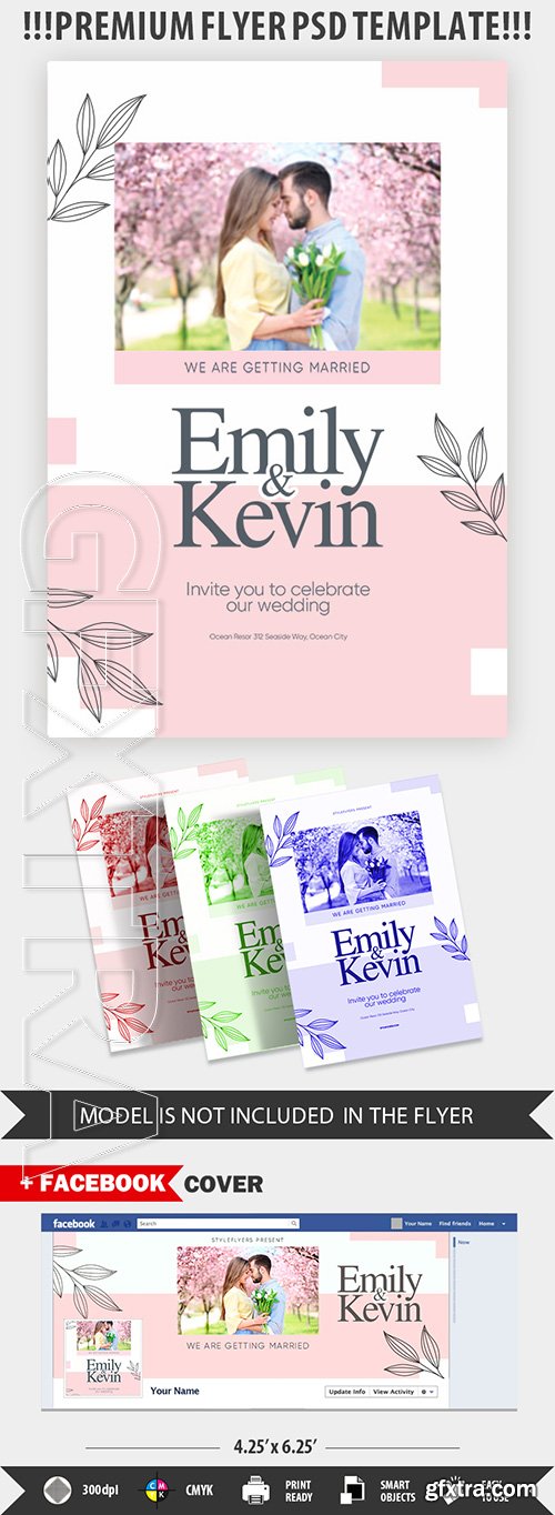 Wedding PSD Flyer Template