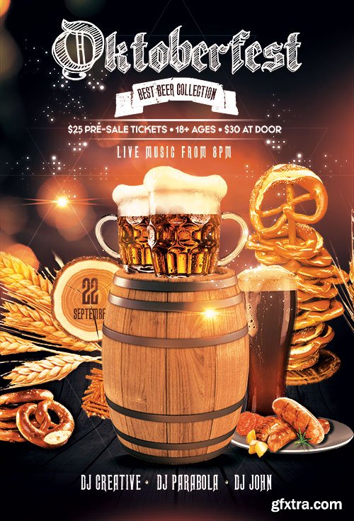 Oktoberfest Party PSD Flyer Template