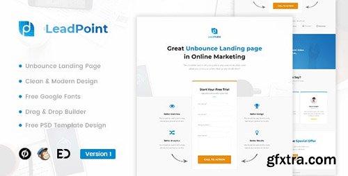 ThemeForest - LeadPoint v1.0 - Lead Generation Unbounce Landing Page Template - 22524667