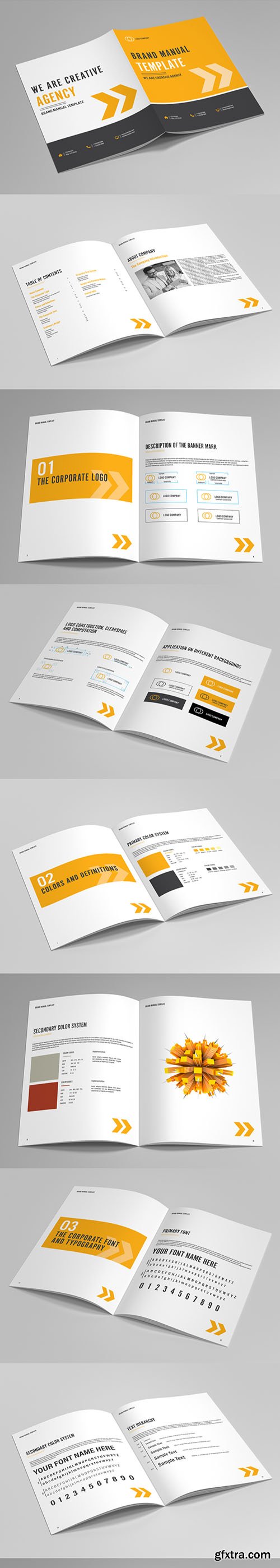 Brand Manual Layout with Orange Accents 1 194043423
