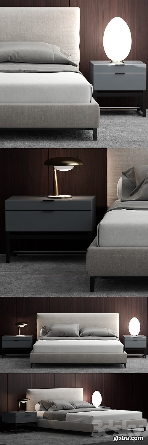 Minotti ANDERSEN Bed 3d model