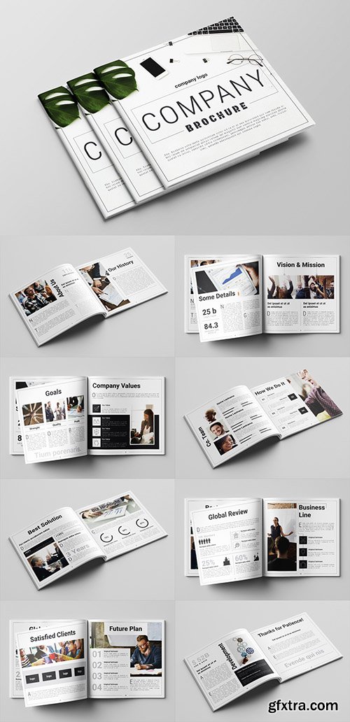 Company Profile Layout with Gray Accents 270864741