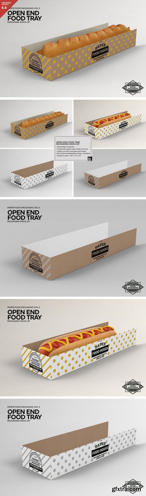 CM - Open End Food Tray Packaging Mockup 2484654