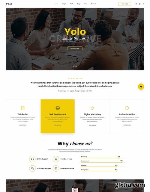 Yolo Responsive Multi-Purpose PSD Template