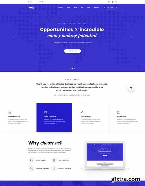 Yolo Responsive Multi-Purpose PSD Template