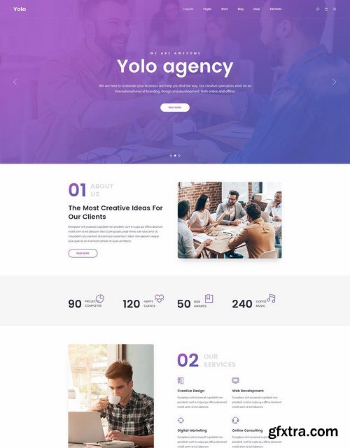 Yolo Responsive Multi-Purpose PSD Template