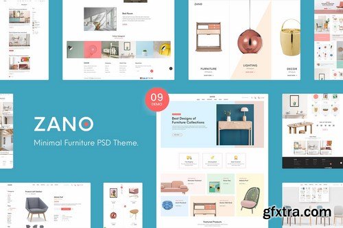 Zano  Furniture eCommerce PSD Template