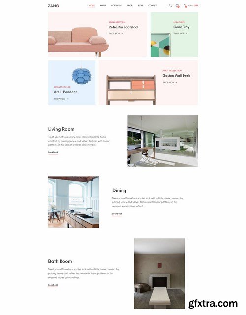 Zano  Furniture eCommerce PSD Template