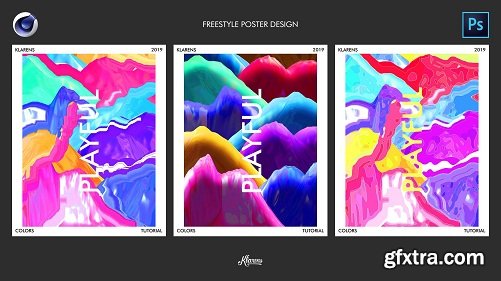 Design 3 Freestyle Colorful Posters Using Photoshop and Cinema4D