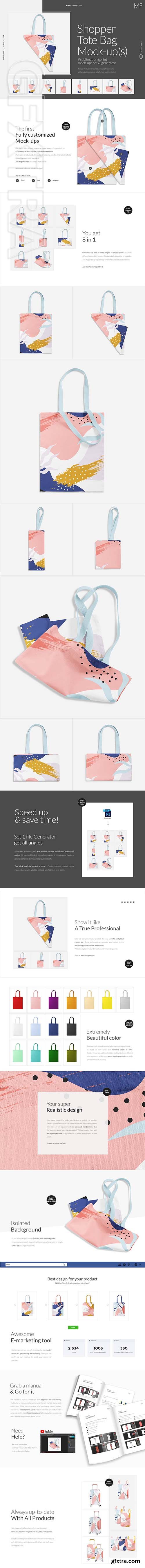 CreativeMarket - Shopper Tote Bag Mock-ups Set 3857272