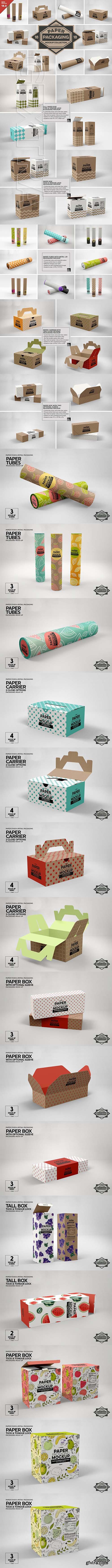 CreativeMarket - VOL. 18 Paper Box Packaging Mockups 4108157