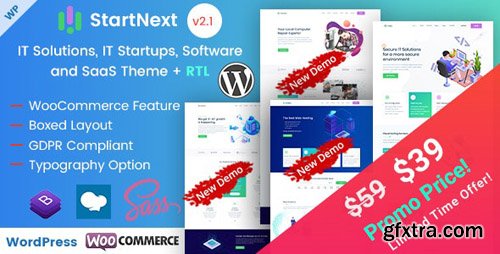 ThemeForest - StartNext v2.2.0 - IT Startups and Digital Services WordPress Theme - 23715707