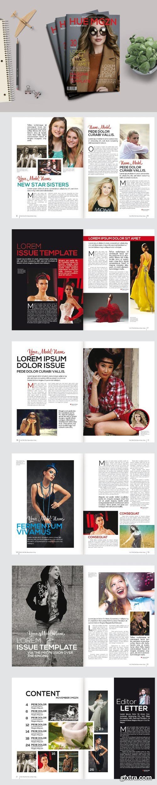 Hue Magazine Template