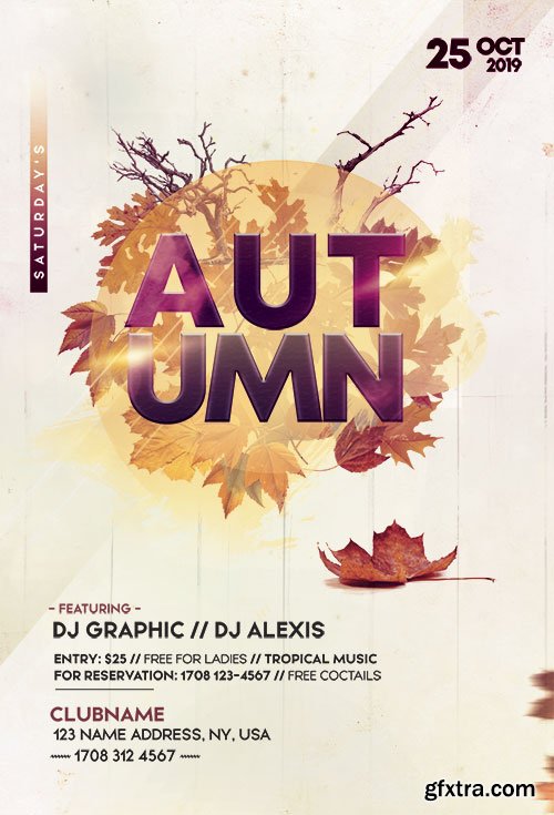 Autumn Fall Festival Party Flyer Template