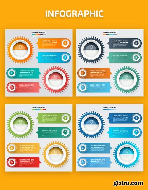 Cog Infographic Elements Design