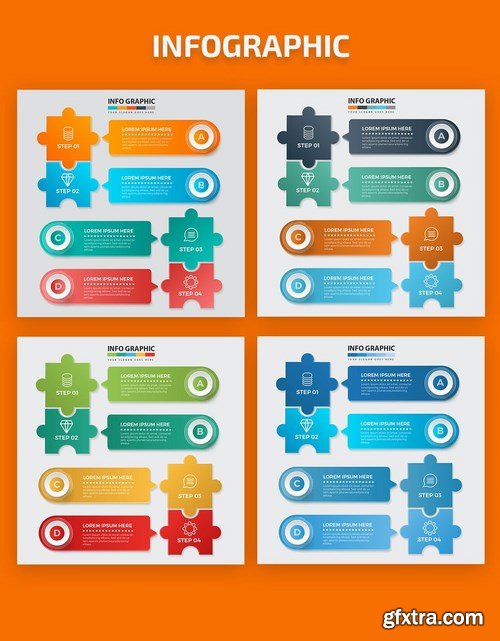 Puzzle Infographic Elements Design