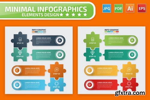 Puzzle Infographic Elements Design