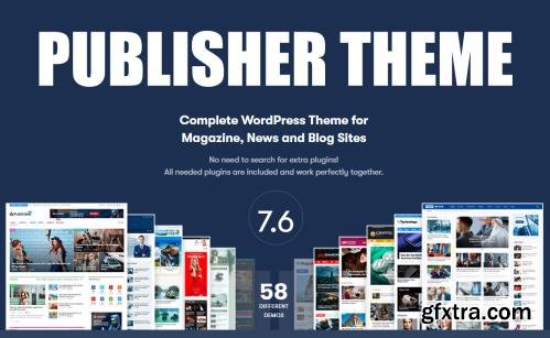 Publisher v7.6.2 - Complete WordPress Theme for Magazine, News and Blog Sites - NULLED