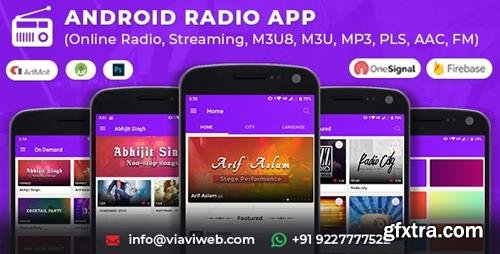 CodeCanyon - Android Radio App (Online Radio, Streaming, M3U8, M3U, MP3, PLS, AAC, FM) (Update: 25 July 18) - 7960815