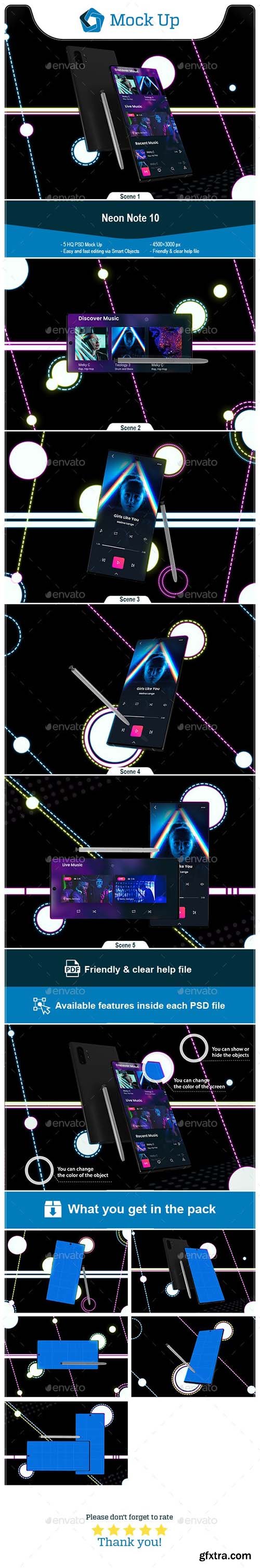 GraphicRiver - Neon Note 10 MockUp 24696870