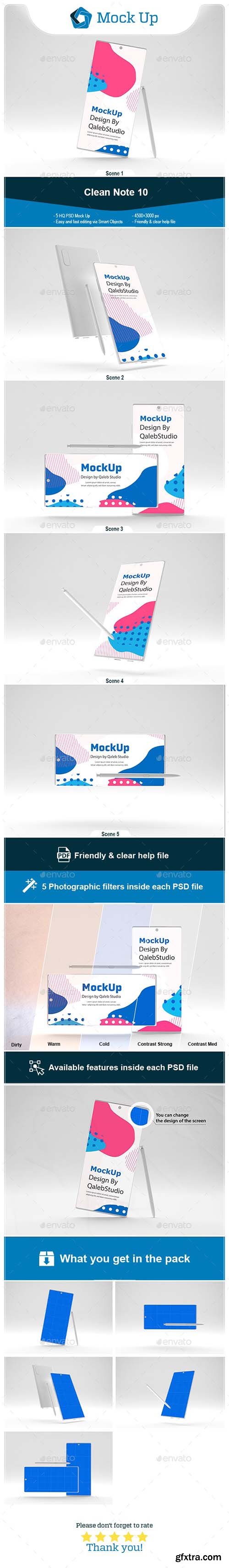 GraphicRiver - Clean Note 10 Mockup 24697251