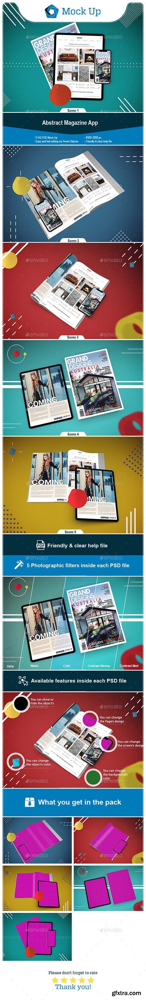 GraphicRiver - Abstract magazine App MockUp 24696891