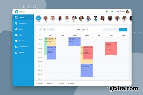 CRM booking Web-based UI Kit