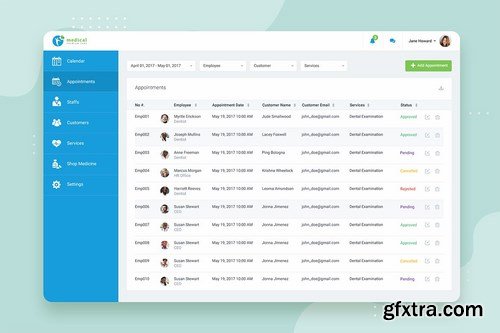 CRM booking Web-based UI Kit