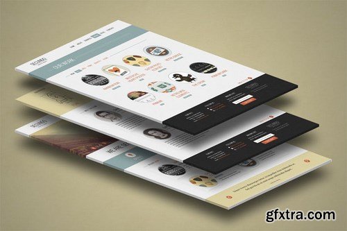 3d Website Display Mockup