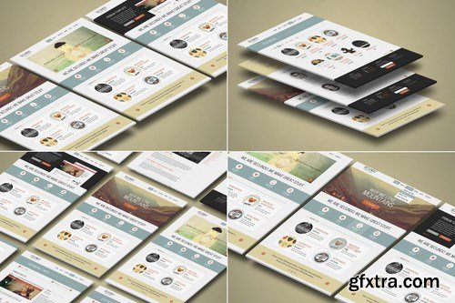 3d Website Display Mockup