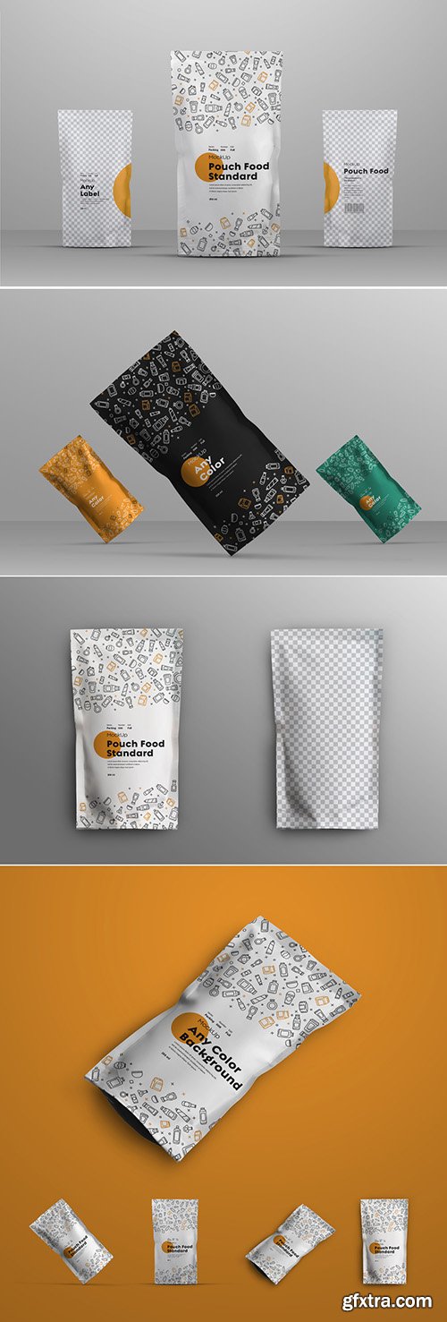 4 Food Pouch Mockups 285084572