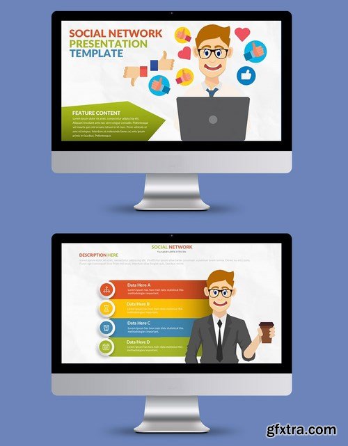 Social Network Powerpoint and Keynote Templates