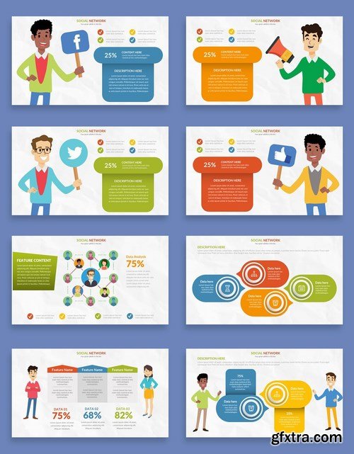 Social Network Powerpoint and Keynote Templates