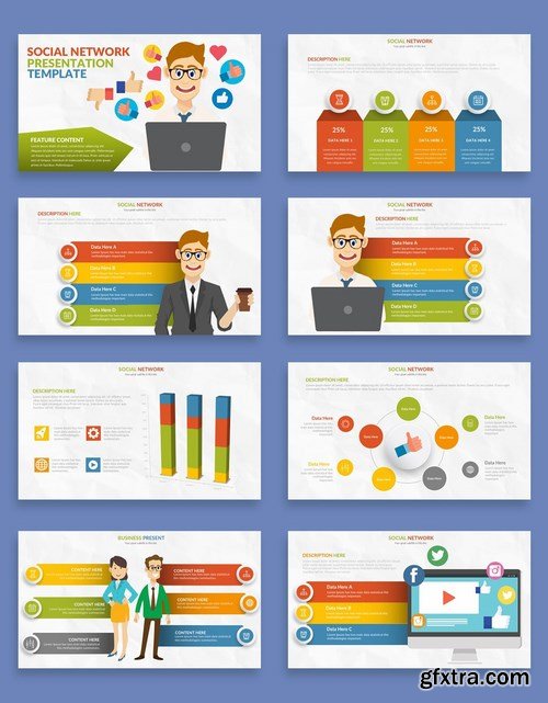 Social Network Powerpoint and Keynote Templates