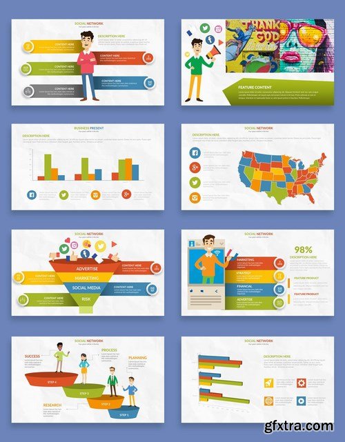 Social Network Powerpoint and Keynote Templates