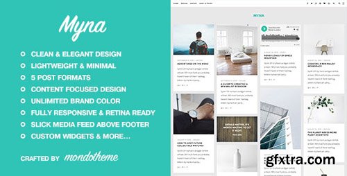 ThemeForest - Myna v1.2 - A Masonry WordPress Blog Theme - 17345471