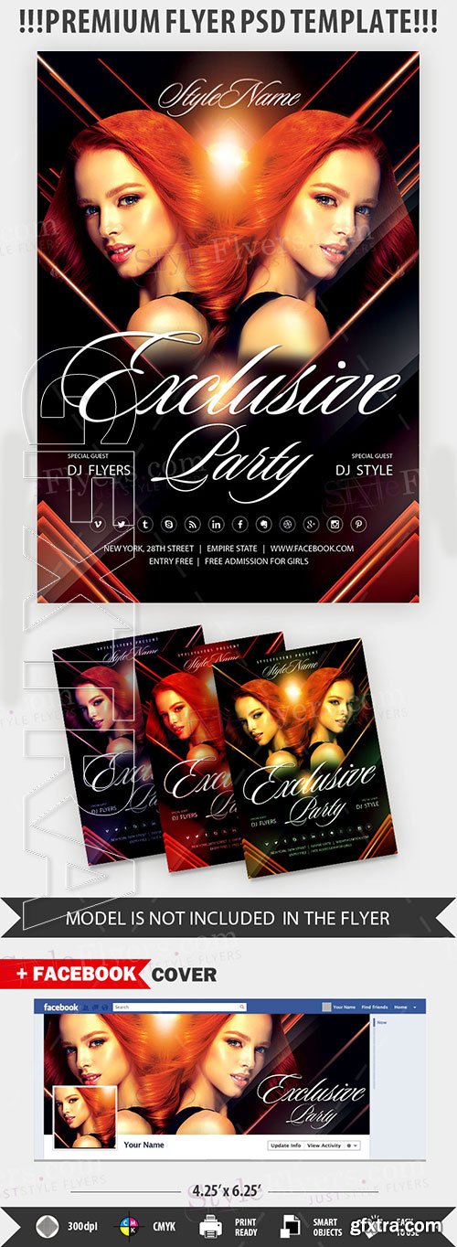 Exclusive Party Flyer PSD Template