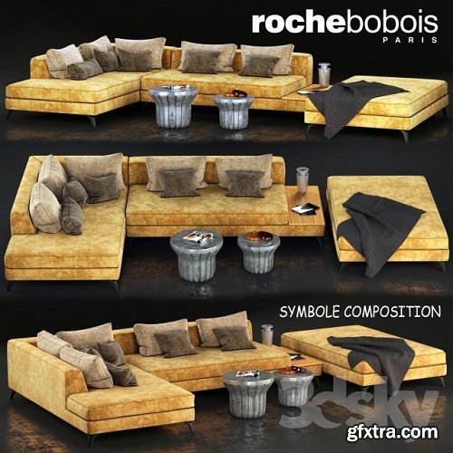 Sofa SYMBOLE roche bobois 3d model