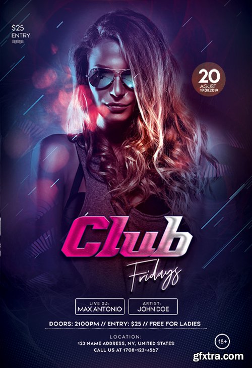 Club Friday Event PSD Flyer Template