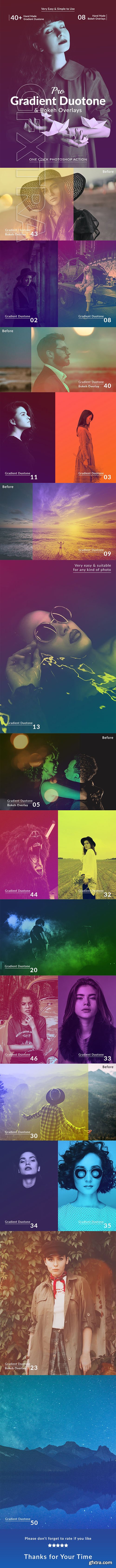 GraphicRiver - Pro Gradient Duotone & Bokeh Overlays Action 24453582