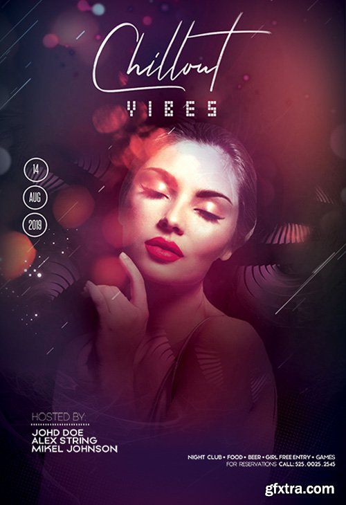 Chillout Vibe Party PSD Flyer Template